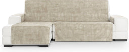 Hoes voor chaise longue met korte armleuning links Eysa TURIN Wit Crème 100 x 110 x 350 cm