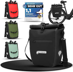 RADGEIST - Fietstas voor fietsdrager - 2-in-1 waterdicht met schoudertas functie - (20 liter)