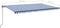 vidaXL - Luifel - handmatig - uittrekbaar - met - LED - 500x350 - cm - blauw - en - wit
