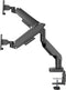 LC-Power LC-EQ-A34B-D - Monitorbeugel - Geschikt voor 2 schermen tot 34 inch - Gasveer - 360° kantelposities