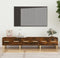 vidaXL - Tv-meubel - 150x34,5x30 - cm - bewerkt - hout - gerookt - eikenkleurig