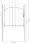 vidaXL - Poort - 1x1,75 - m - staal - wit