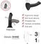 Strap on Me Dildo Metallic Paars - Medium