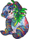 UNIDRAGON Houten Puzzel Voor Volwassenen Dier - Serieuze Panda - 110 stukjes - Small 18x24 cm