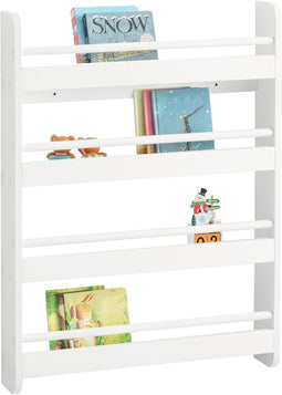 SoBuy KMB08-K-W - Boekenplank - 4 Vakken - Wit