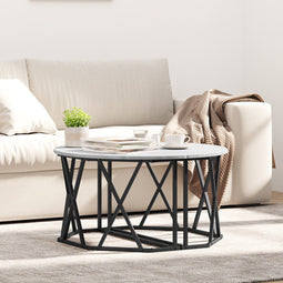 vidaXL - Grijze - Sonoma - Koffietafel - 80x80x42 - cm - in - Geengineerd - Hout