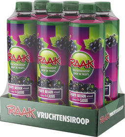 RAAK - Vruchtensiroop - Zwarte Bessen - 0,75ltr (6 flessen)