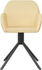 vidaXL - Eetkamerstoelen - 2 - st - draaibaar - stof - crèmekleurig