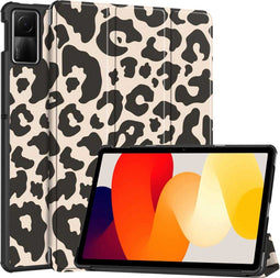 imoshion Tablet Hoes - Geschikt voor Xiaomi Redmi Pad SE - Design Trifold Bookcase - Leopard