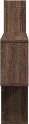 vidaXL - Wandschap - 100x15x70 - cm - bewerkt - hout - bruin - eikenkleurig