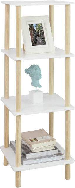 SoBuy Opbergkast - Naturel - Max. 10 kg per plank - 36 x 36 x 106 cm - Wit
