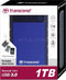 Transcend StoreJet 25H3 - Externe harde schijf - 1TB USB 3.0 - Blauw