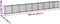 vidaXL - Schanskorf - 900x50x100 - cm - gegalvaniseerd - ijzer - zilverkleurig