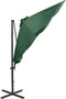 vidaXL - Zweefparasol - met - paal - en - LED-verlichting - 300 - cm - groen