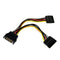 Startech.com SATA Power Y Splitter - 1 naar 2 SATA female - 15,24 cm - Zwart
