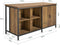 SoBuy KNL01-F - Keukeneiland - Buffetkast met 2 Deuren 4 Vakken - Bruin - 170x60x89cm