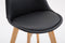 Barkruk Narvik Velvet N, Rood