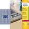 Avery Ultra-sterke etiketten - Printlabel - 25,4 x 10,0 mm permanent klevend - zilver