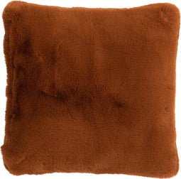 J-Line kussen Cutie – polyester – bruin/oranje