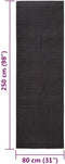 vidaXL Sisalmat voor krabpaal 80x250 cm zwart
