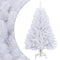 vidaXL - Kunstkerstboom - met - scharnieren - en - standaard - 120 - cm - wit