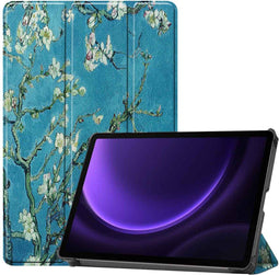 imoshion Tablet Hoes - Geschikt voor Samsung Galaxy Tab S9 11.0 inch FE / Galaxy Tab S10 FE / Galaxy Tab S9 11.0 inch - Design Trifold Bookcase - Green Plant
