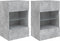 vidaXL - Tv-wandmeubels - met - LED - 2 - st - 40x30x60,5 - cm - betongrijs