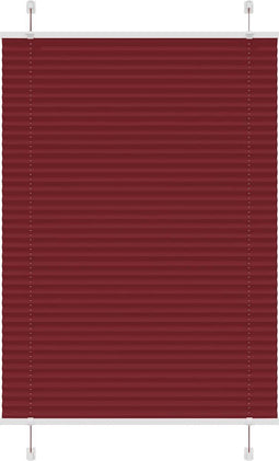 vidaXL - Plissé - rolgordijn - 90x150 - cm - stofbreedte - 89,4 - cm - bordeauxrood