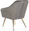 Armstoel DKD Home Decor Gouden Donker grijs Metaal 74 x 74 x 90 cm