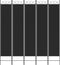 vidaXL - Kamerscherm - met - 5 - panelen - 200x200 - cm - stof - zwart