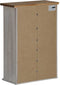 vidaXL - Hangkast - HALDEN - met - schuifdeur - 49x22,5x70 - cm - grenenhout - grijs