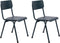 Zuiver Back To School Tuinstoel - Grijs/Blauw - Set van 2