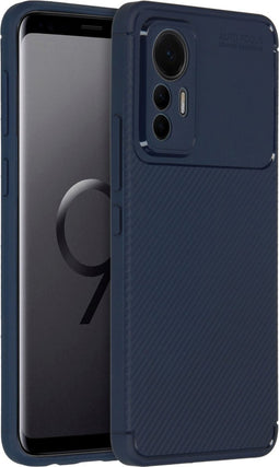 iMoshion Hoesje Geschikt voor Samsung Galaxy S9 Hoesje Siliconen - iMoshion Carbon Softcase Backcover - Blauw