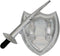 By Astrup Stokpaard Ridder Schild en Lans - Zilver