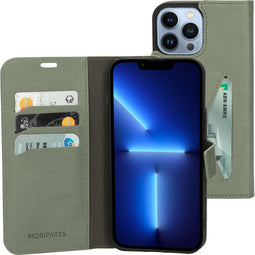 Mobiparts iPhone 13 Pro Max - Classic Wallet Case - Ruimte voor pasjes - Groen