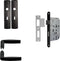 AXA Curve Klik - Binnendeurbeslag set - Zwart geslepen aluminium - (2 stuks)
