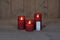 Annas collection - 3ST KAARS BORDEAUX WAX RUSTIEK BEWEGENDE VLAM 7,5X10/12,5/15CM AFSTANDSBEDIEN...