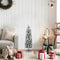 vidaXL - Kunstkerstboom - met - sneeuw - smal - 120 - cm - PVC - groen