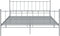 vidaXL - Bedframe - metaal - grijs - 180x200 - cm