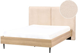 IZERNORE - Bed - Beige - 140 x 200 cm - Bouclé