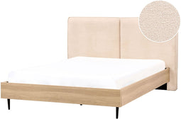 IZERNORE - Bed - Beige - 160 x 200 cm - Bouclé