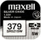Maxell 18293000 - SR521SW Wegwerpbatterij - 1,55 V 16 mAh - Zilver (10 stuks)
