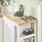 SoBuy FKW75-WN - Buffetkast - Wielen en 3 planken - Wit