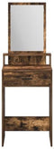 vidaXL - Kaptafel - met - Laden - - - Gerookt - Eiken, - 50x41x140 - cm