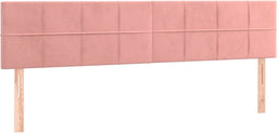 vidaXL - Hoofdborden - 2 - st - 90x5x78/88 - cm - fluweel - roze