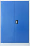 vidaXL - Kantoorkast - 90x40x140 - cm - metaal - grijs - en - blauw
