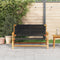 vidaXL - Ligbank - Zwart - 76x122x73 - cm - Massief - Acaciahout