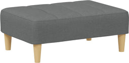 vidaXL - Voetenbank - 77x55x31 - cm - stof - donkergrijs