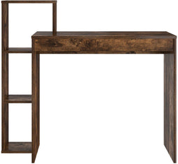 vidaXL - Bureau - met - Opbergruimte - Gerookt - Eiken - 100x40x90 - cm - Bewerkt - Hout