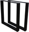 HSM Collection Tafelpoten Umodel 59x72cm Gepoedercoat Zwart Metaal Set van 2
